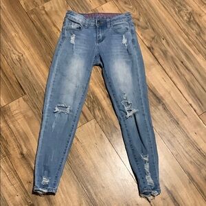 GOGO Light Blue Distressed Skinny Jeans
